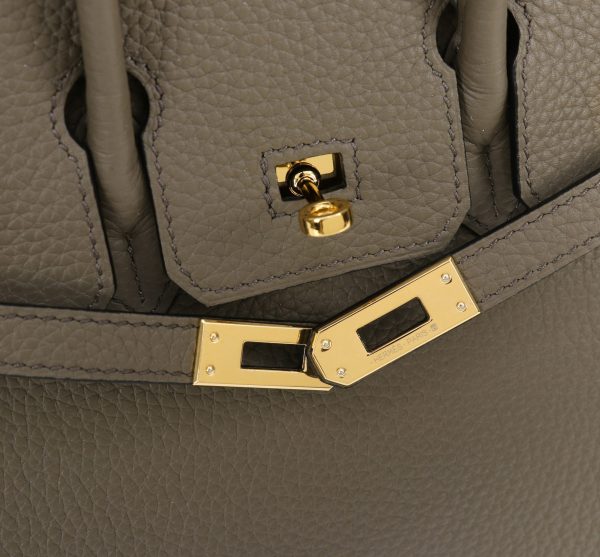 Hermès Etain Togo Birkin 25 Gold Hardware Bag - 10A Mirror Version