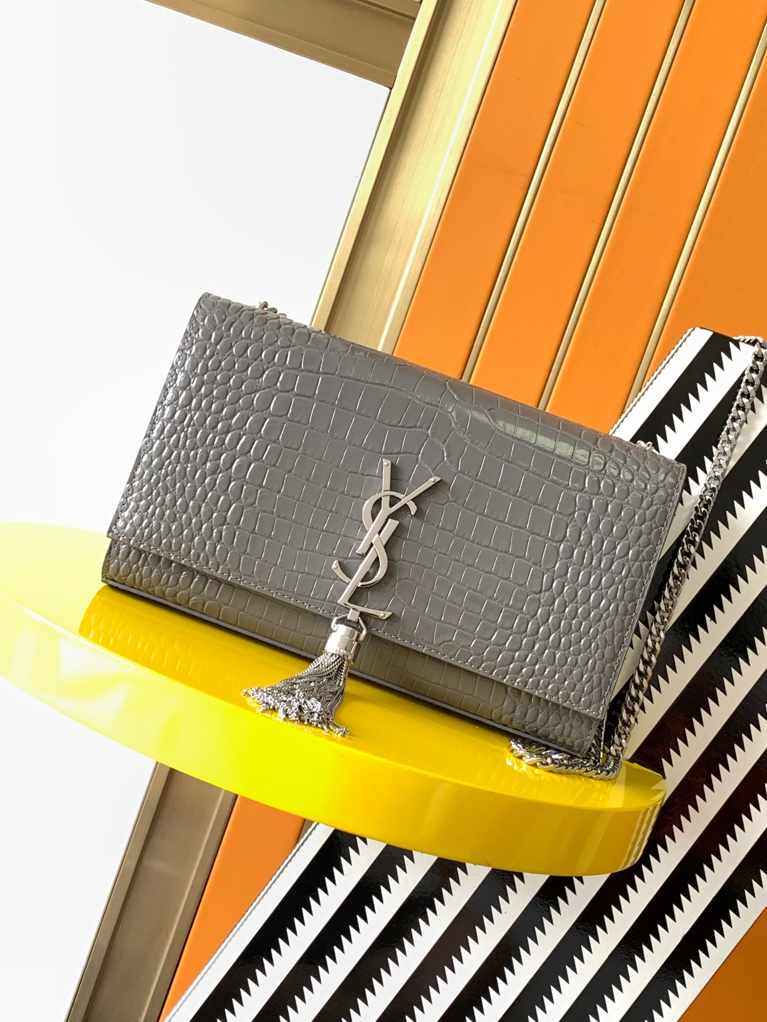 YSL Kate 24cm Crocodile Pattern Bag - Top Quality - Image 8