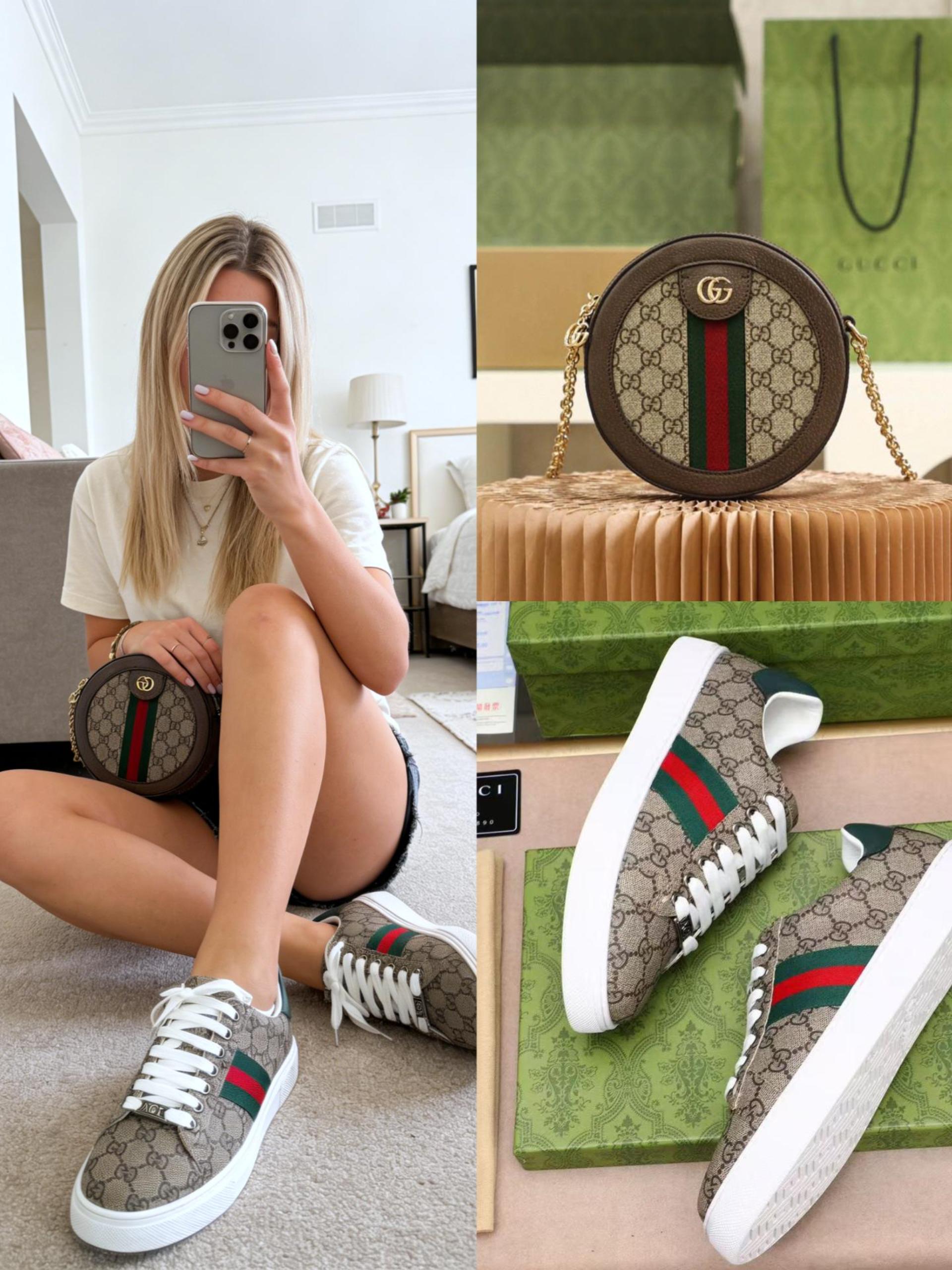 Gucci Shoes & Bag Set - Image 1