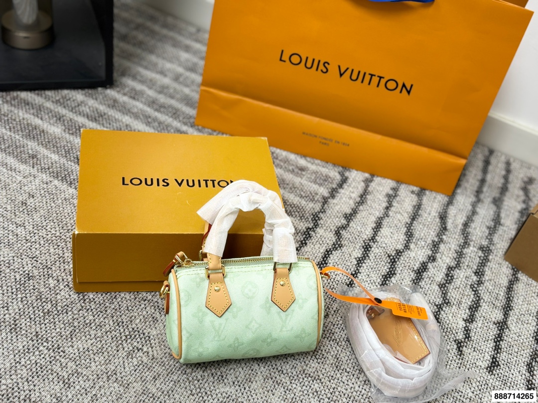 LV Speedy Denim Bag - Image 6