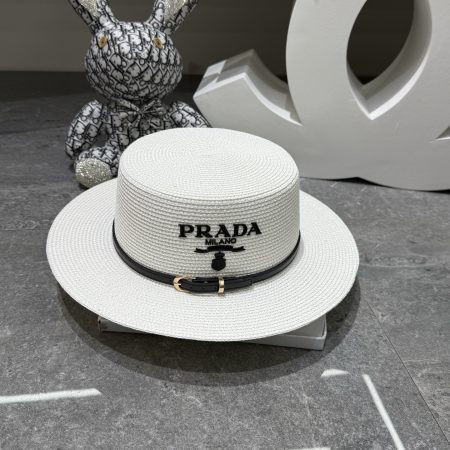 Prada Flat-Brimmed Straw Hat - Image 3