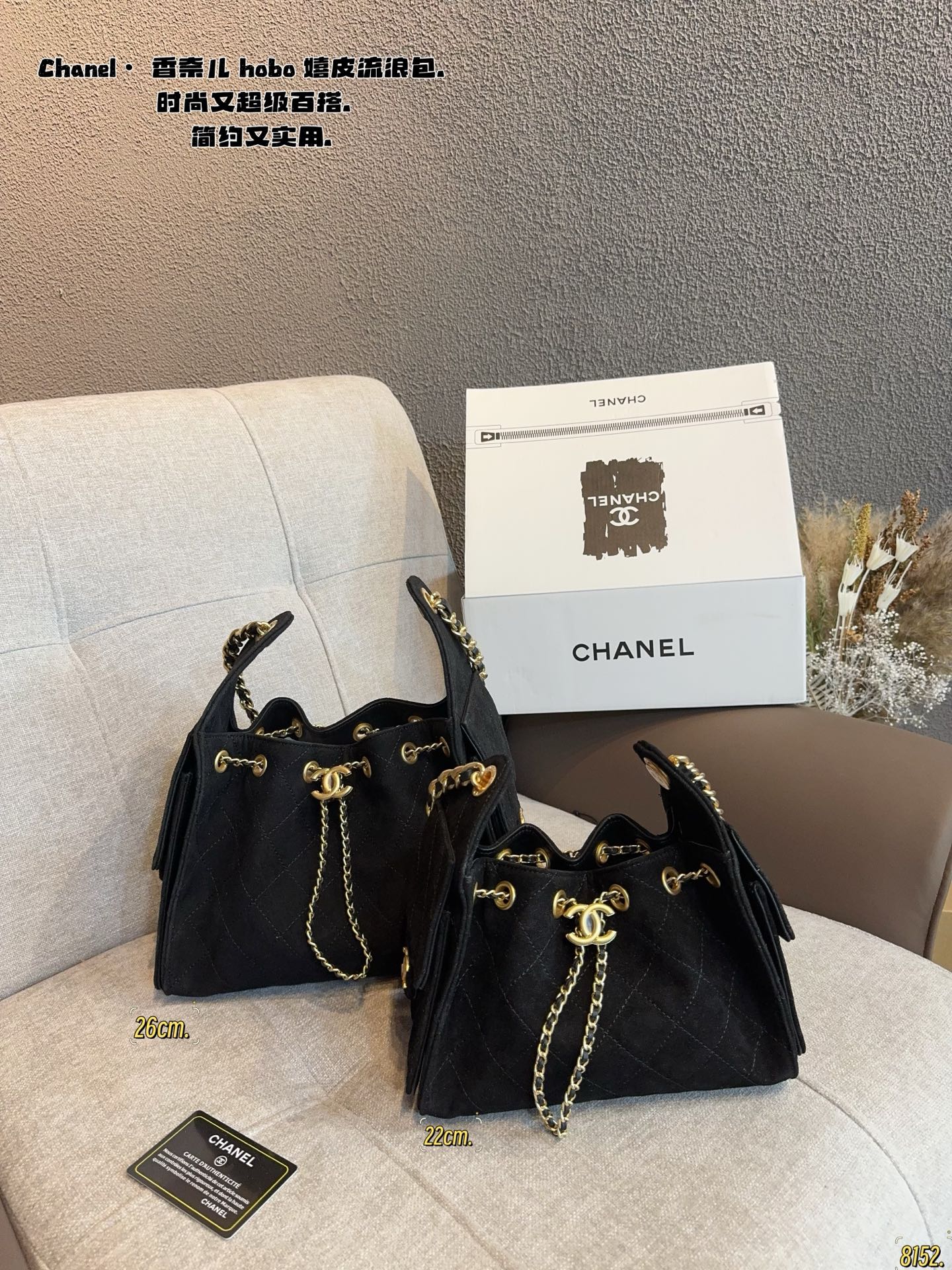 Chanel Hobo Bag Suede - Image 1
