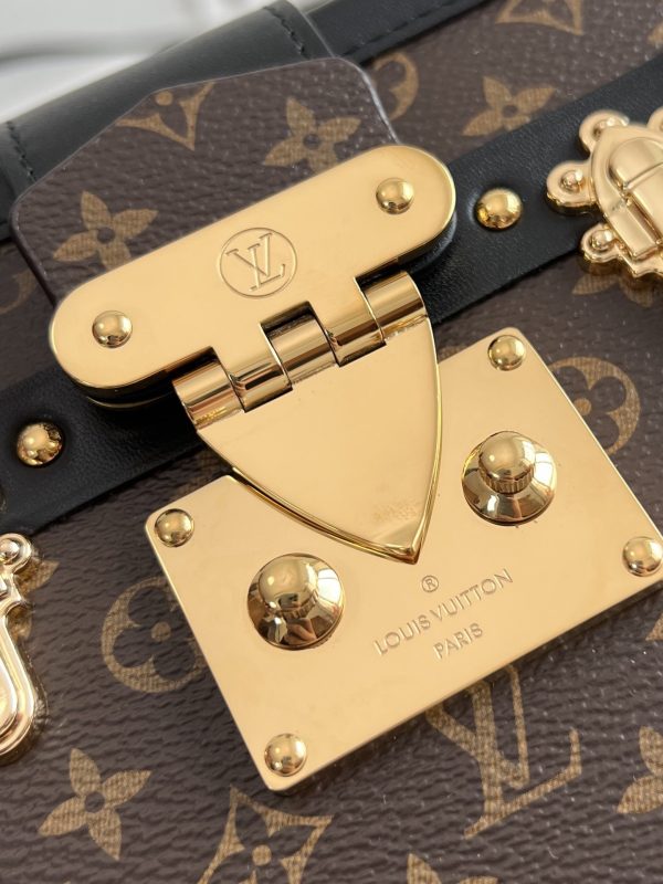 LV Petite Malle Monogram Canvas Bag in Brown M44199