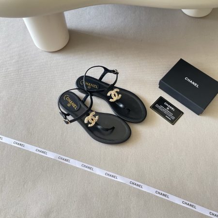 Chanel Double C Camellia Sandals - Image 9