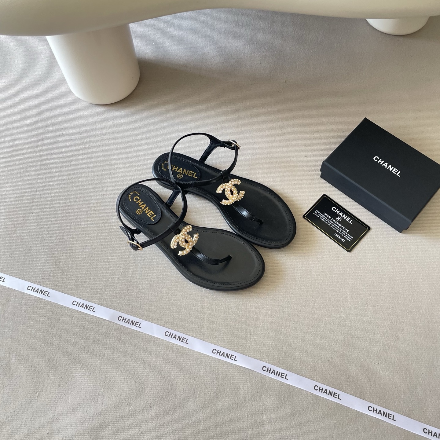Chanel Double C Camellia Sandals - Image 9