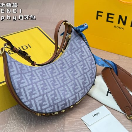 Fendi Graphy Crescent Bag