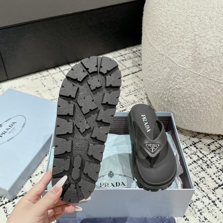Prada Rubber Thong Sandals - Image 11