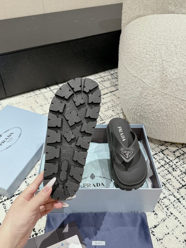 Prada Rubber Thong Sandals