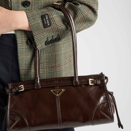 Prada Tote Bag Brown Soft-Lux Handbag Top Quality - Image 3