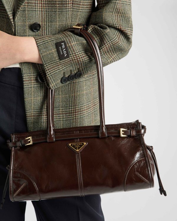 Prada Tote Bag Brown Soft-Lux Handbag Top Quality