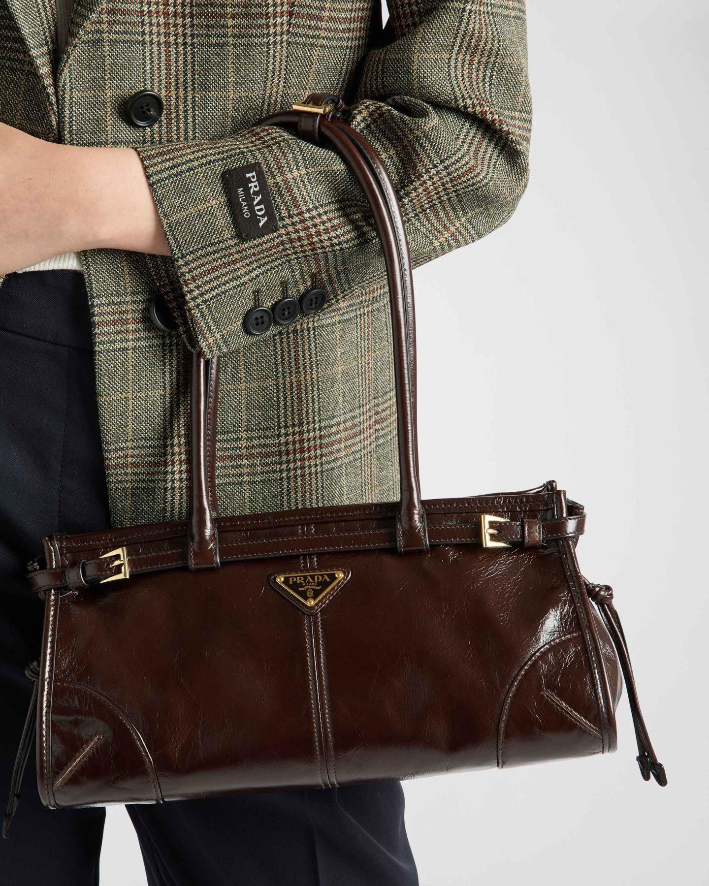 Prada Tote Bag Brown Soft-Lux Handbag Top Quality - Image 3