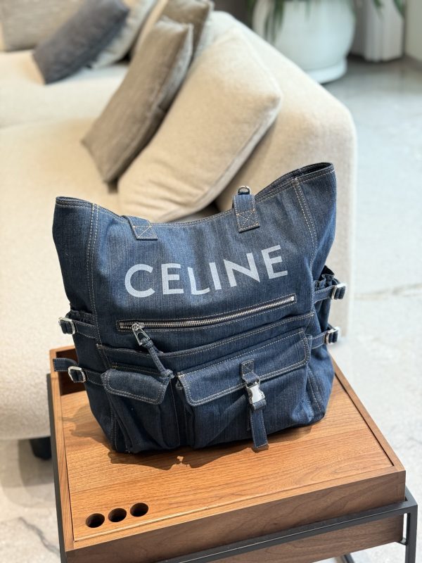 Celine Denim Tote Bag