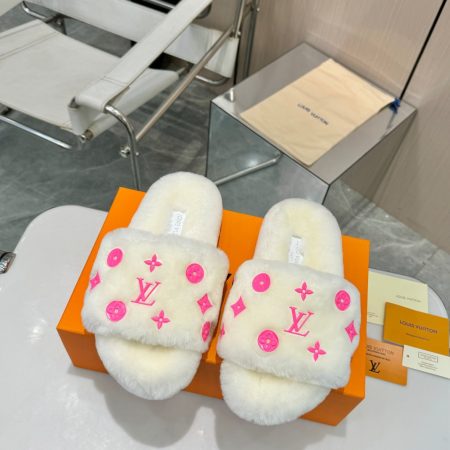 LV Fuzzy Slippers - Image 2