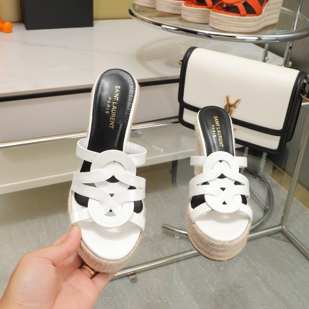 YSL Espadrille Wedge Sandals - Image 5