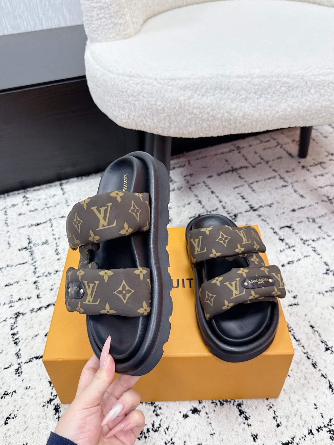 LV Pool Pillow Comfort Mule Sandals - Image 4