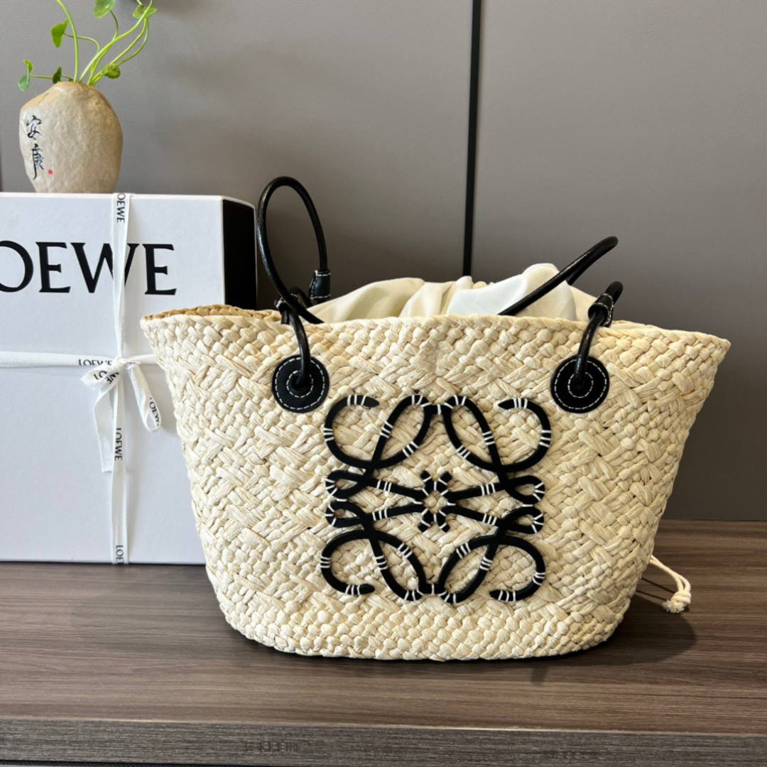 Loewe Anagram Basketa Bag Black - Image 1