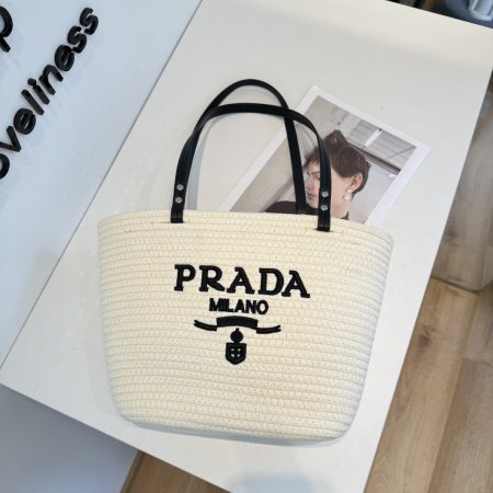 Prada Woven Tote Bag - Image 10
