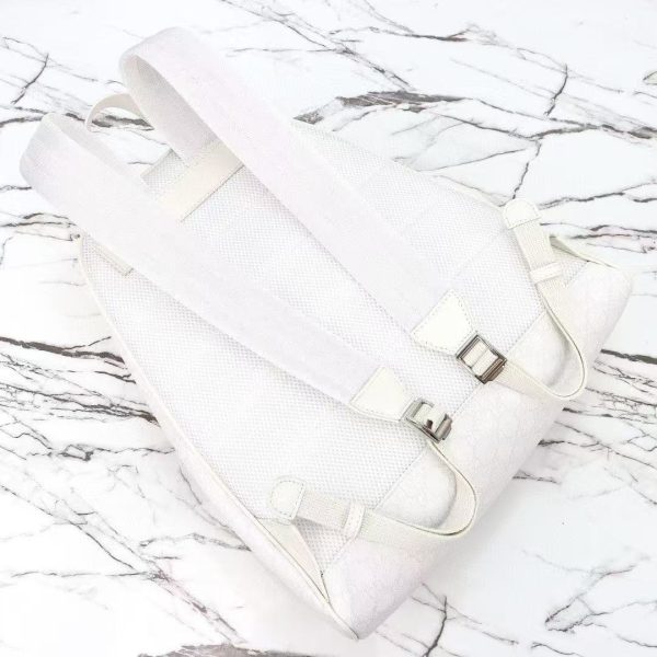Gucci Ophidia Medium Backpack in white GG Supreme