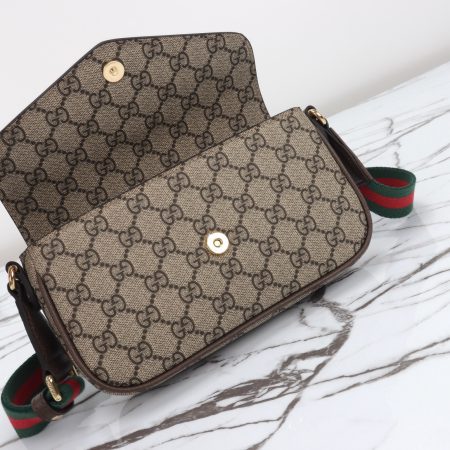 Gucci Ophidia Pochette in Beige and ebony Supreme - Image 7