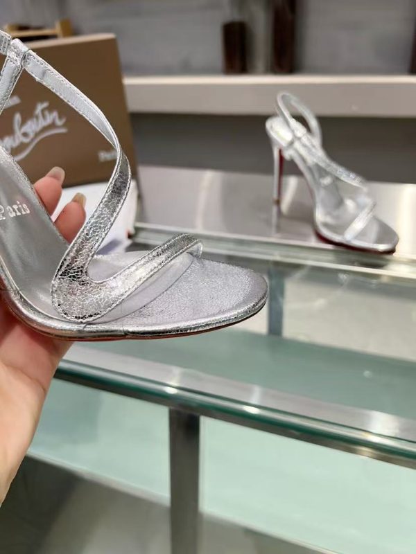 Christian Louboutin Rosalie Heels Silver