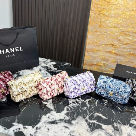 Chanel Sequined CF Chain Bag - Image 2