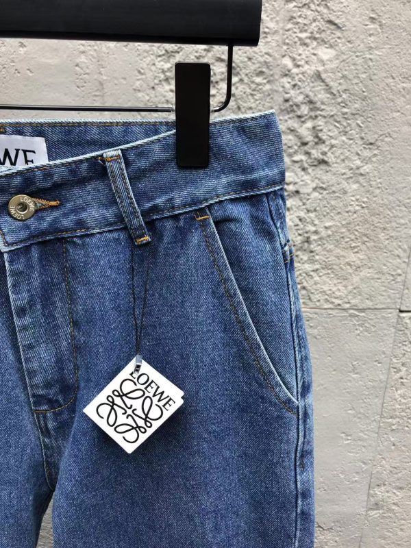 Loewe Anagram Baggy Jeans in Denim Blue