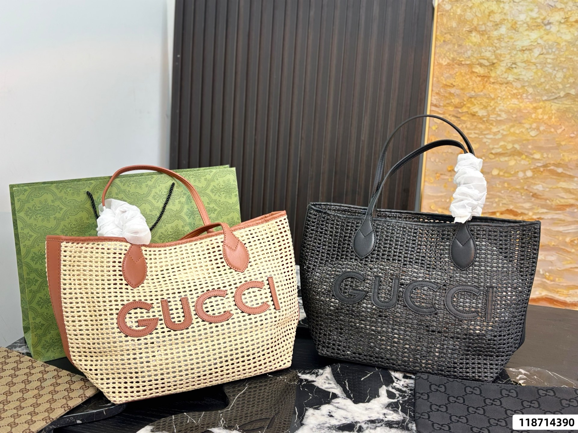 Gucci Straw Bag - Image 1