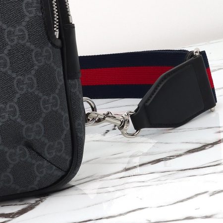 Gucci GG Black Small Slingbag in black GG Supreme - Image 5