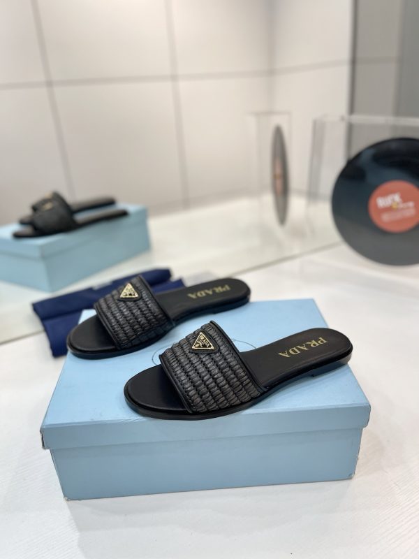 Prada Triangle-logo Sandals
