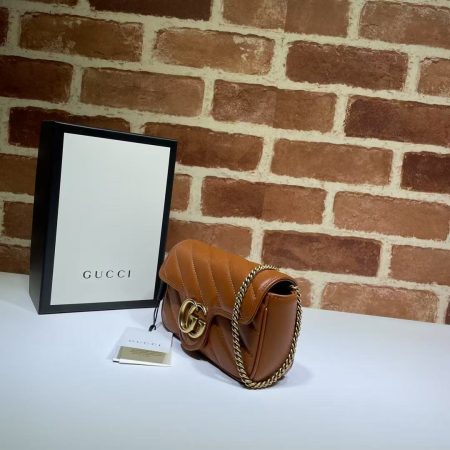 Gucci Marmont Mini Shoulder Bag Brown - Image 2