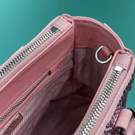Prada Galleria Anti Crystal Handbag Pink - Image 9