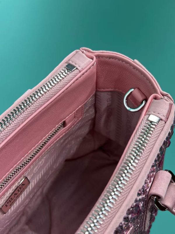 Prada Galleria Anti Crystal Handbag Pink
