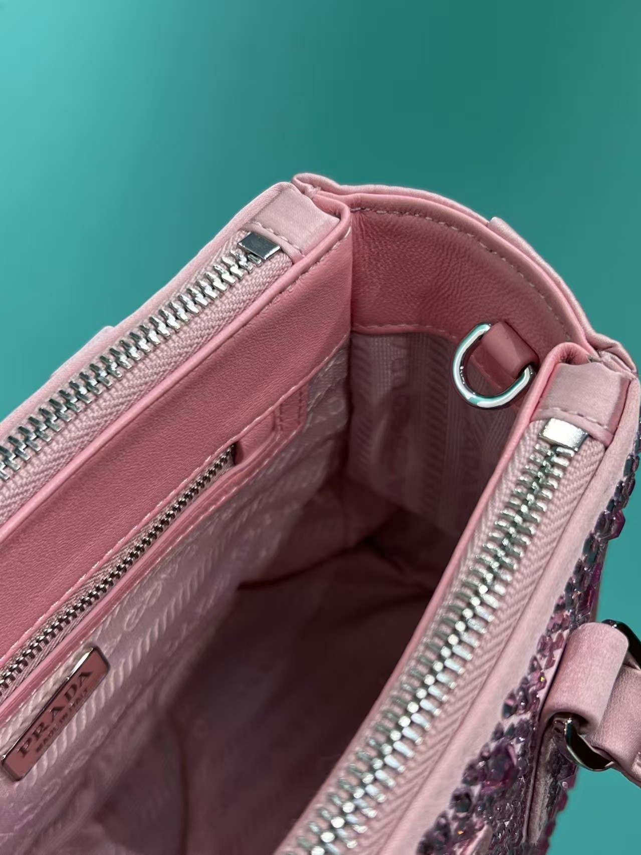 Prada Galleria Anti Crystal Handbag Pink - Image 9