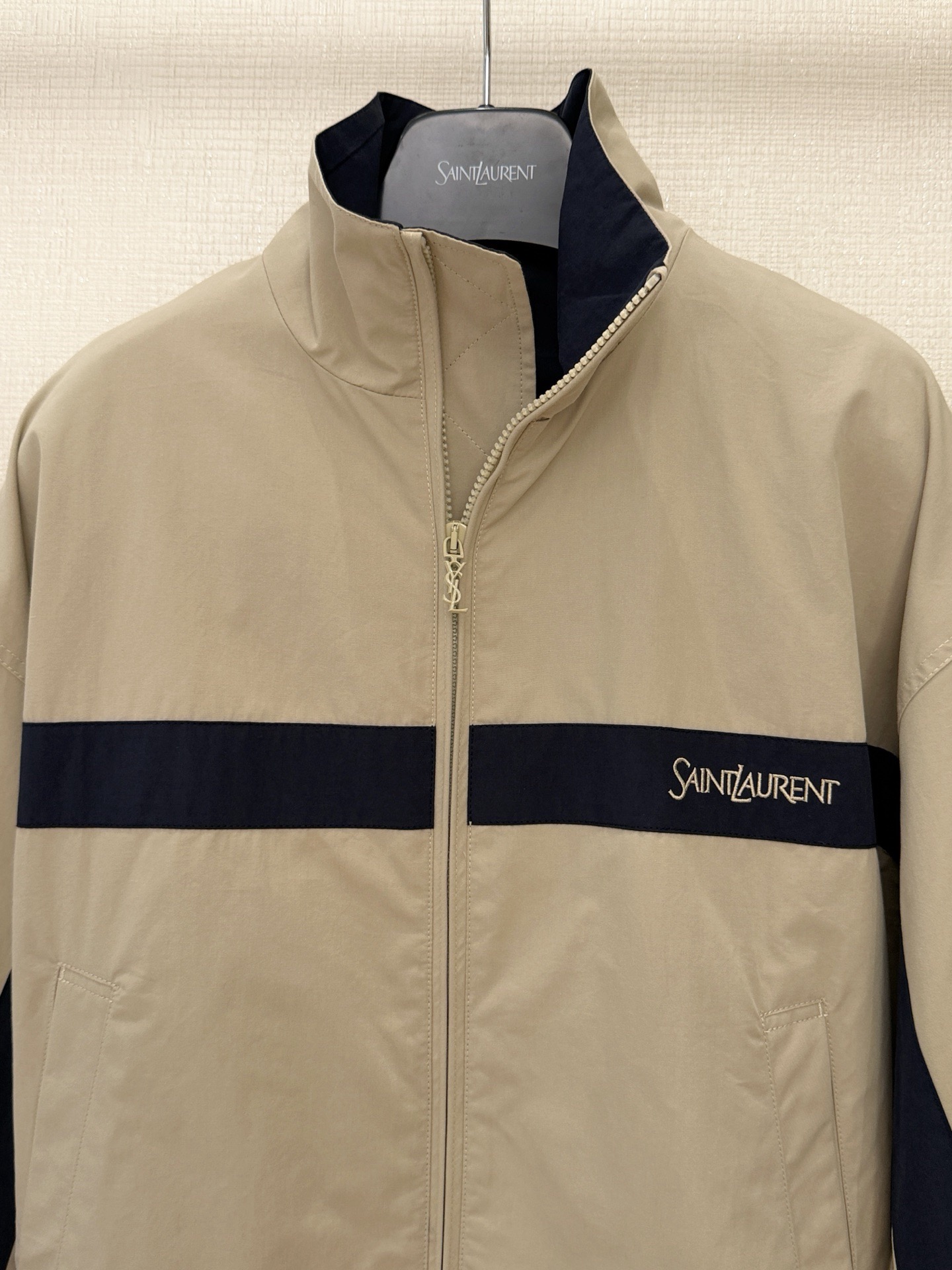 Saint Laurent YSL Jacket in Cotton in Beige - Image 2