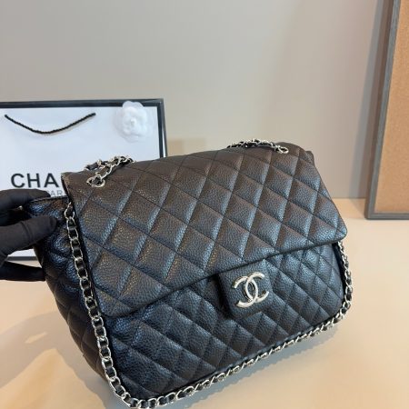 CHANEL Flap Caviar Chain Around Shoulder Bag - Image 8