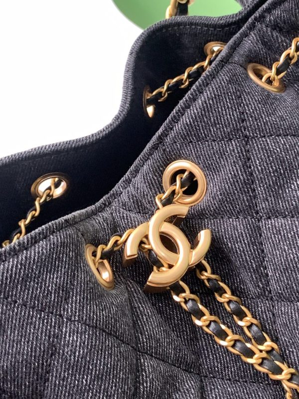 Chanel 25P Hobo Medium Handbag Denim & Gold-Tone Metal