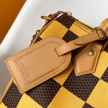 LV Damier Pop Speedy Bandoulière 25 Bag Jaune Mat - Image 7