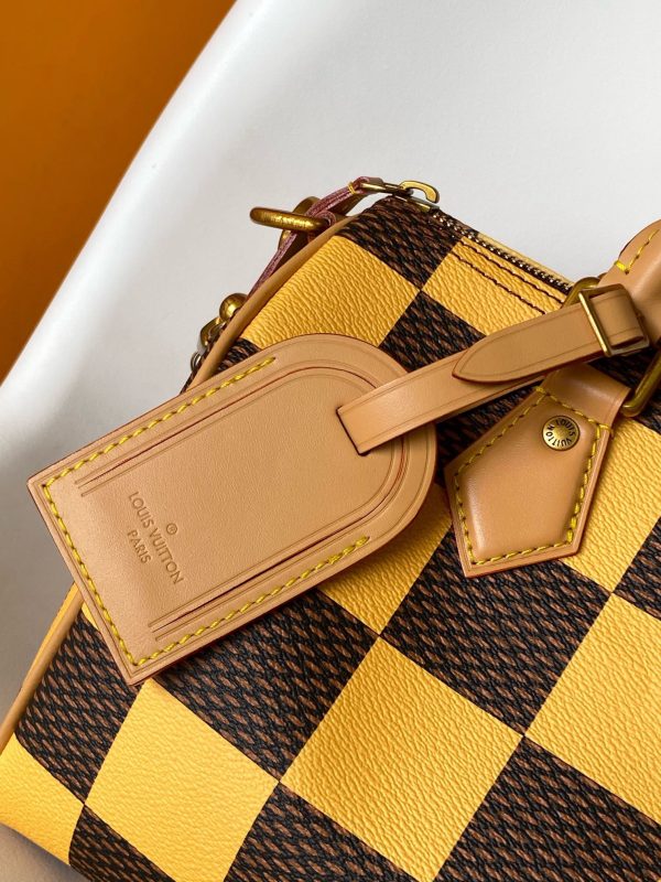 LV Damier Pop Speedy Bandoulière 25 Bag Jaune Mat