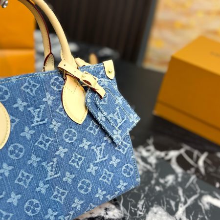 LV Monogram Denim OnTheGo PM Bag - Image 2