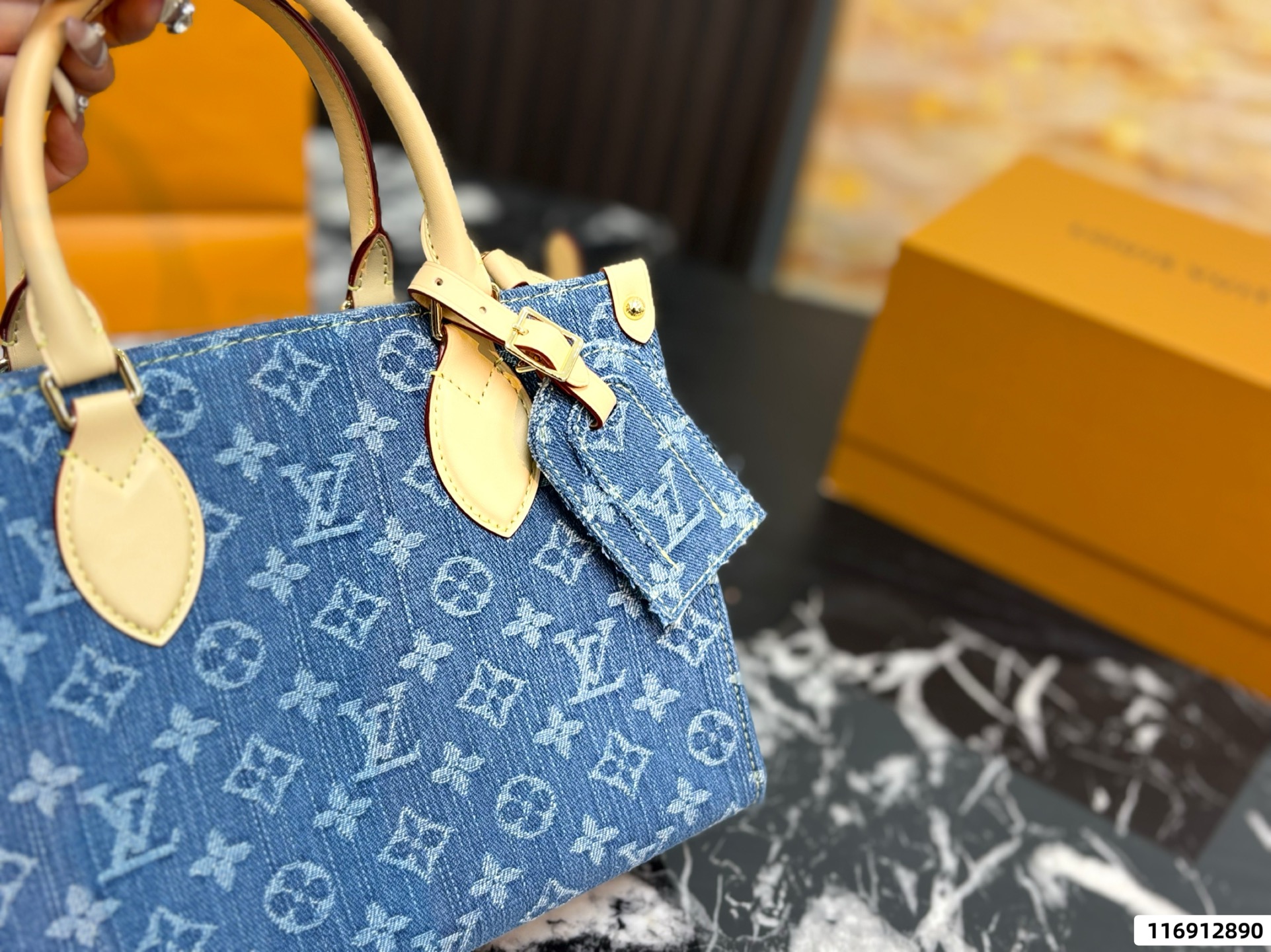LV Monogram Denim OnTheGo PM Bag - Image 2