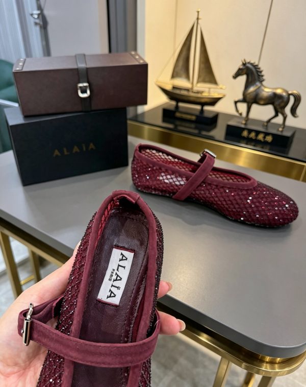 Alaya Flat Ballet Tulle Shoes with Rhinestone Accents