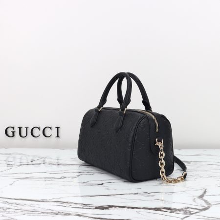 Gucci GG Emblem Medium Boston Black - Image 3