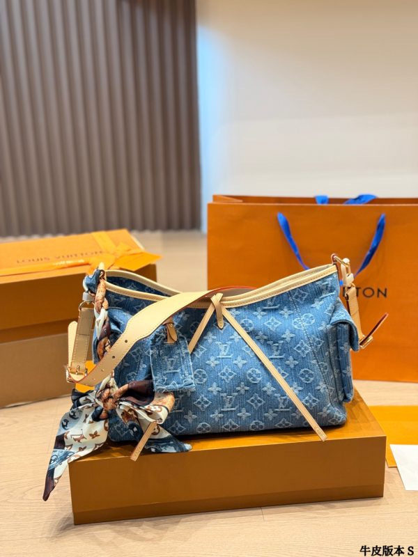 LV Carryall Cargo PM Monogram Denim Bag