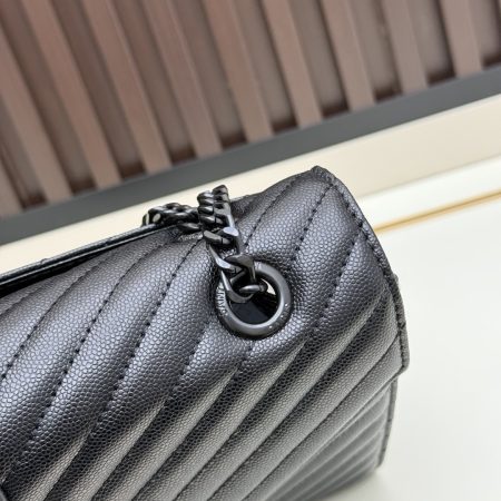 YSL Caviar Black Quilted Handbag - Image 12