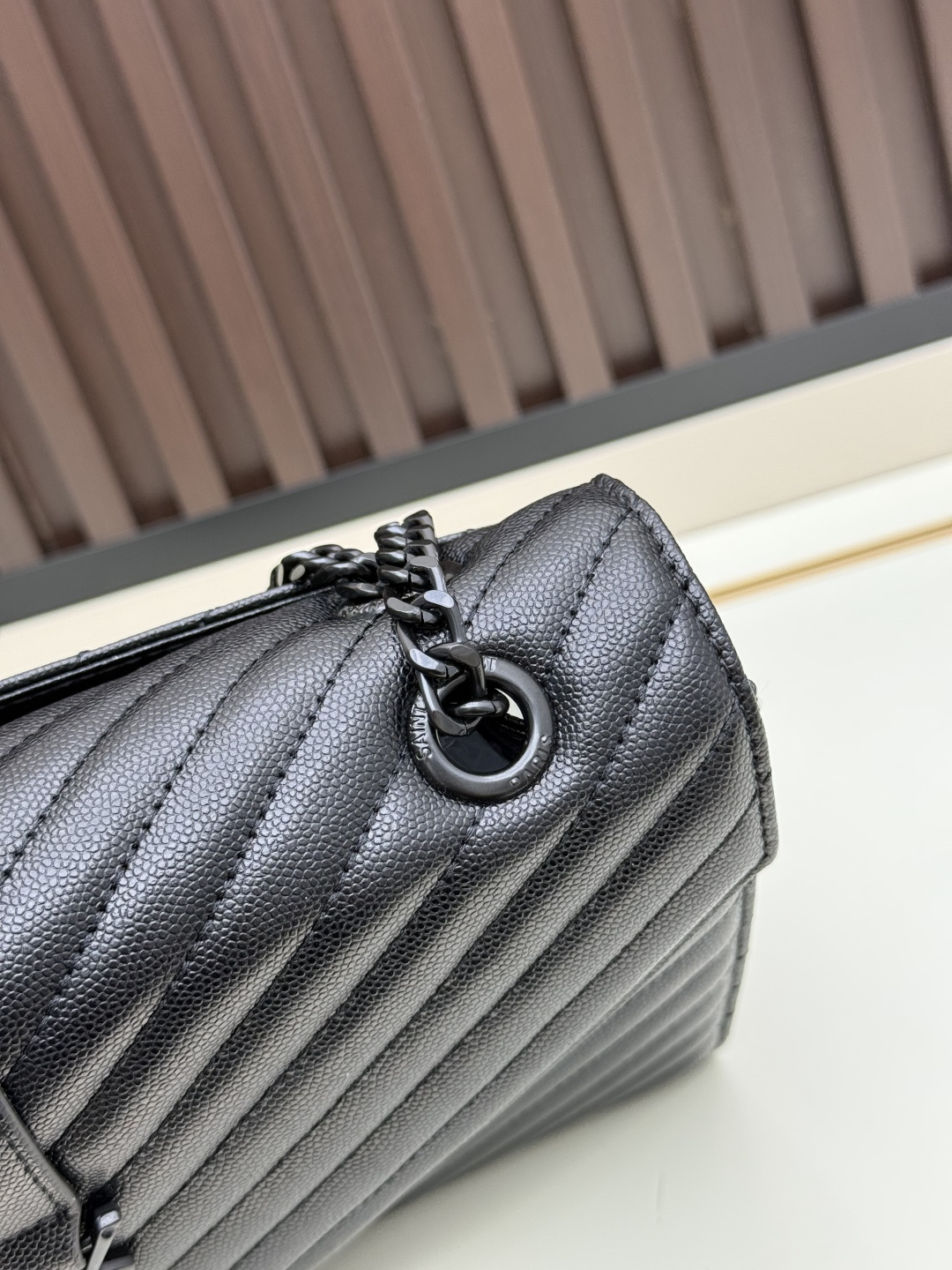 YSL Caviar Black Quilted Handbag - Image 12