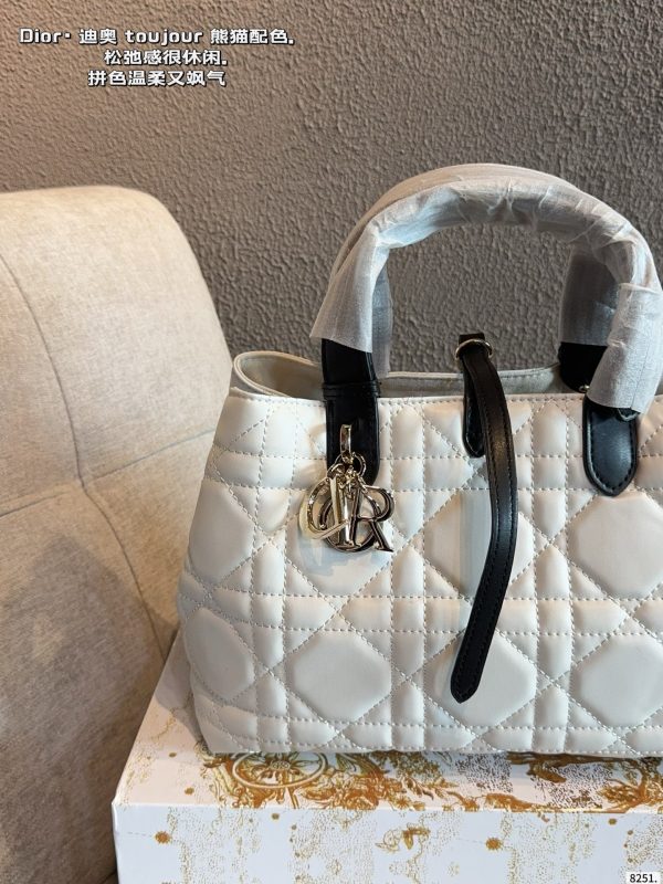 Dior Toujours White Macrocannage Bag