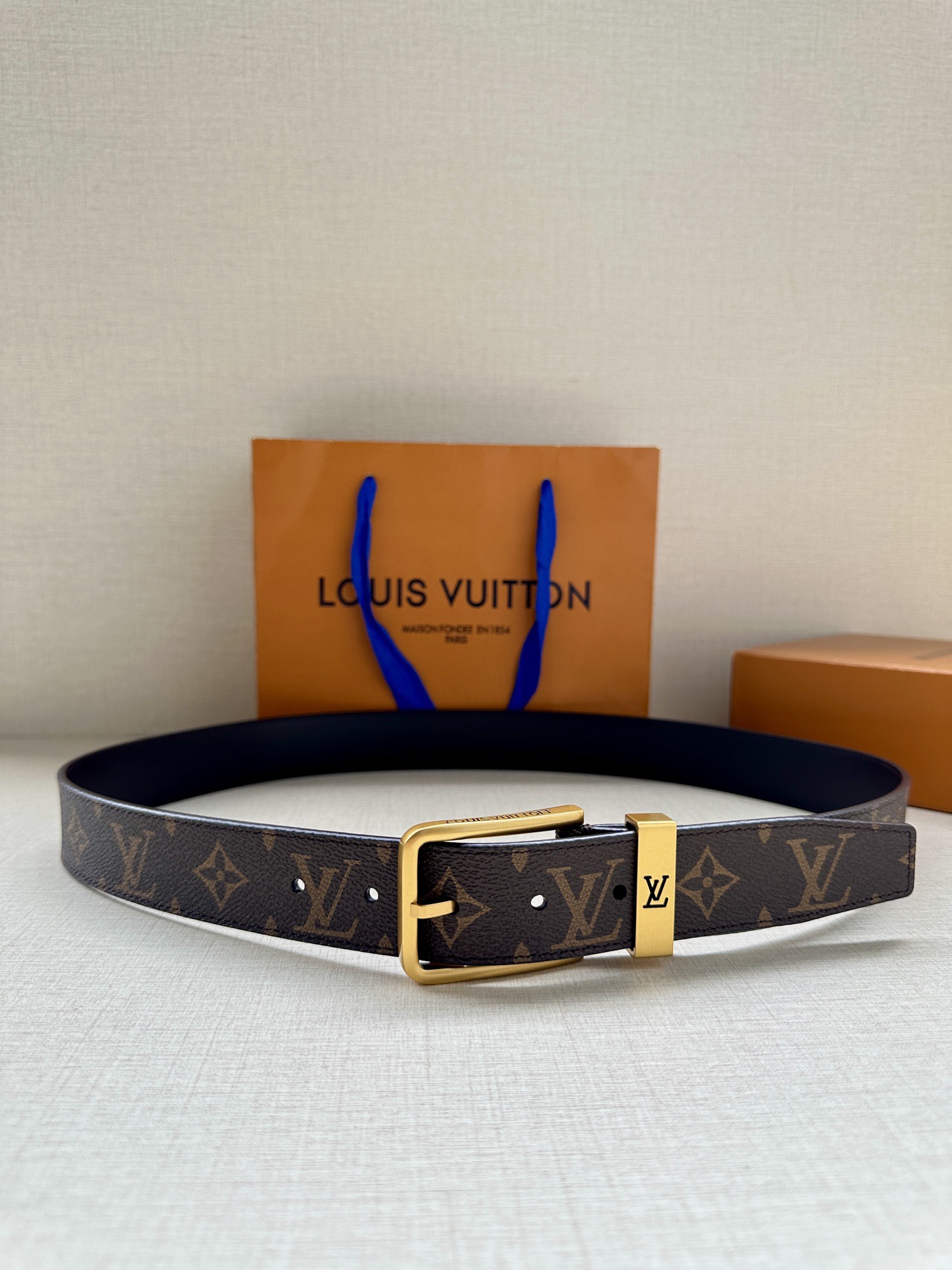 LV Saint Germain Monogram Eclipse 35mm Belt - Image 2