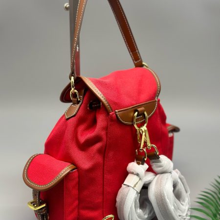 Miu Miu Canvas and Leather Backpack - Image 4