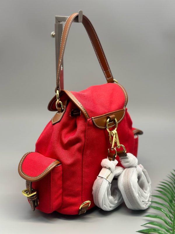 Miu Miu Canvas and Leather Backpack