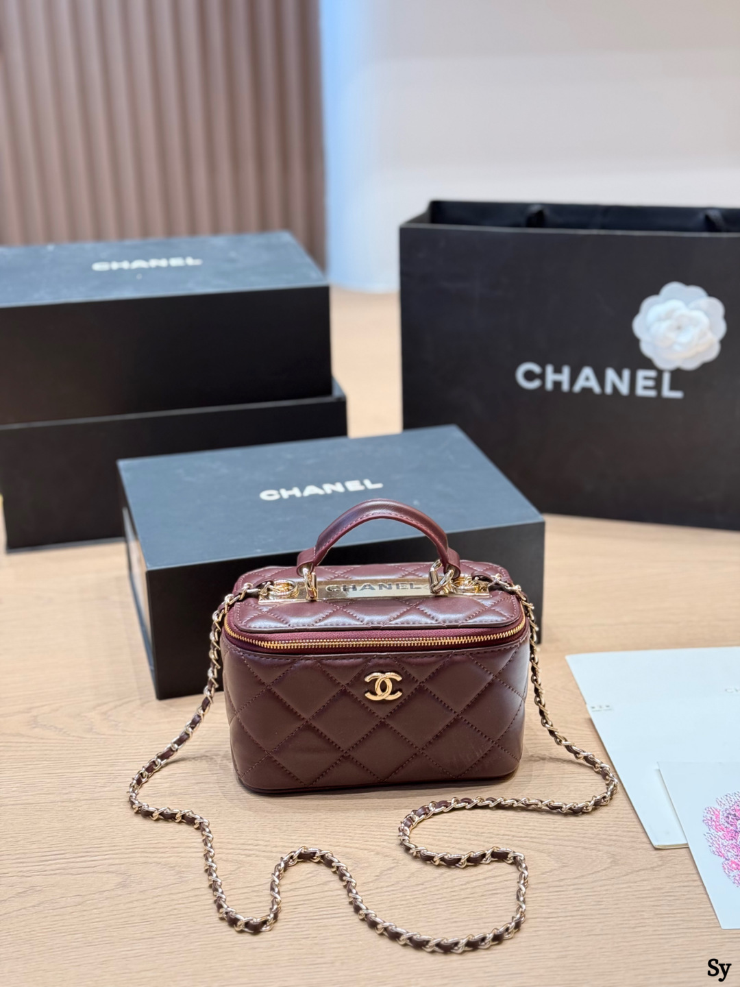 Chanel Long Vanity With Chain Bag - Image 5